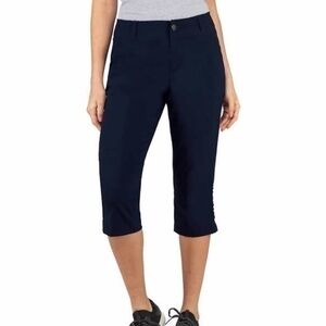 NWT Khombu Navy Blue Stretch Capri Pants Size XS